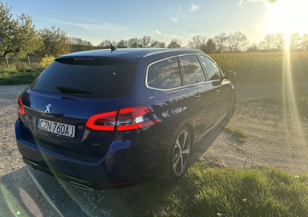 Peugeot 308 cena 64900 przebieg: 104000, rok produkcji 2018 z Trzebnica małe 211